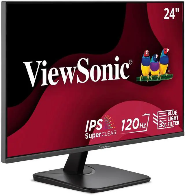Alt view image 3 of 14 - ViewSonic VA2456A-MHD 24 Inch IPS 1080p Monitor with 120Hz, Eye Care, HDMI, DisplayPort, and VGA Inputs for Home and Office