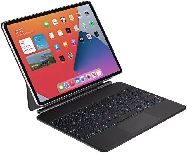 Alt view image 15 of 15 - Adesso Bluetooth Keyboard for iPad Pro 12.9 inch M4 Edition - Aluminum Body