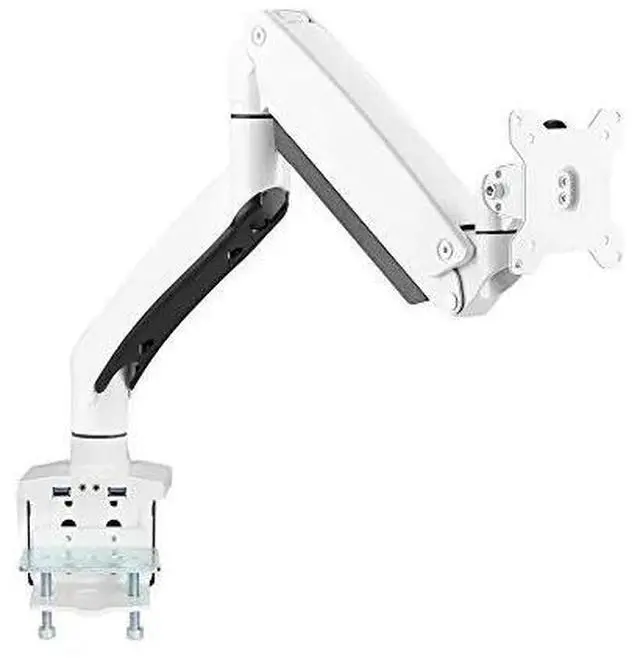 Alt view image 18 of 18 - Siig Mounting Arm For Flat Panel Display Curved Screen Display Monitor - White
