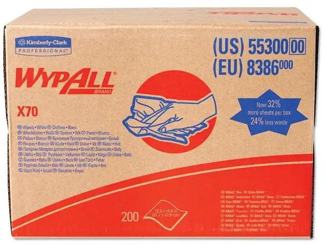 Alt view image 19 of 19 - Kimberly-Clark Professional Wypall X70 Wipers Pop-Up Box 100Shts/BX WE 41455BX