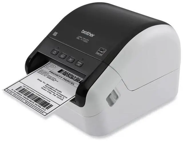 Alt view image 18 of 18 - Brother QL-1100C Desktop Direct Thermal Printer Monochrome Label Print USB