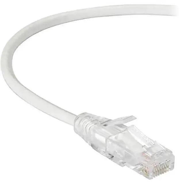 Alt view image 6 of 6 - Black Box C6APC28-WH-01 CAT6A 28-AWG 500-MHz Stranded Ethernet Patch Cable - Unshielded, PVC, Snagless Boot, White, 1 ft.