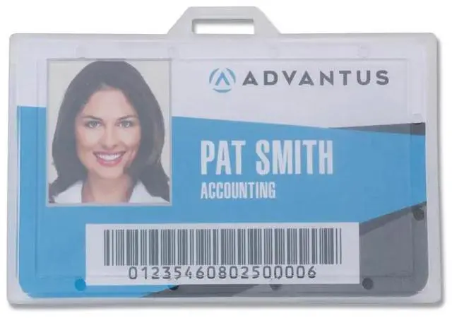 Alt view image 15 of 15 - Advantus Vertical ID Card Holders 2 1/8 x 3 3/8 Black 25 per Pack 75657