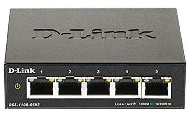 Alt view image 14 of 14 - D-Link 5-Port Gigabit Smart Managed Switch | Web Managed | Cable Diagnostics | Fanless | Compact Metal Desktop | NDAA Compliant - (DGS-1100-05V2)