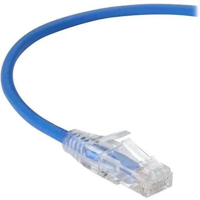Alt view image 6 of 6 - Black Box Slim-Net Cat.6 Patch UTP Network Cable 5 ft Blue