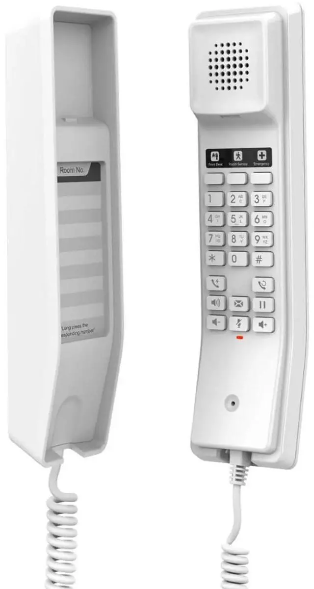 Alt view image 4 of 4 - Grandstream Compact Hotel Phone w/ built-in WiFi - White GHP610W