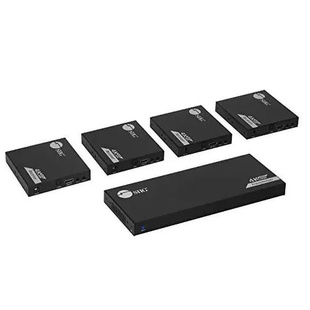 Alt view image 12 of 12 - SIIG 1x4 HDMI Splitter Over Cat6 Extender w/ Loopout IR ARC & RS-232 CEH27A11S1