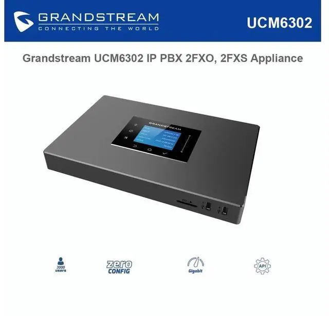 Alt view image 2 of 2 - Grandstream 2 FXO, 2FXS, 1000 Users UCM6302