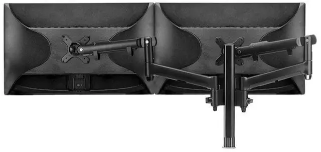 Alt view image 7 of 7 - Atdec dual dynamic monitor arm desk mount - Black - Flat and Curved up to 32in - VESA 75x75, 100x100