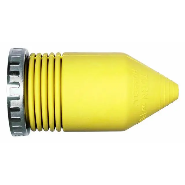 Alt view image 7 of 7 - HUBBELL WIRING DEVICE-KELLEMS HBL77CM15 Boot,Yellow,Threaded