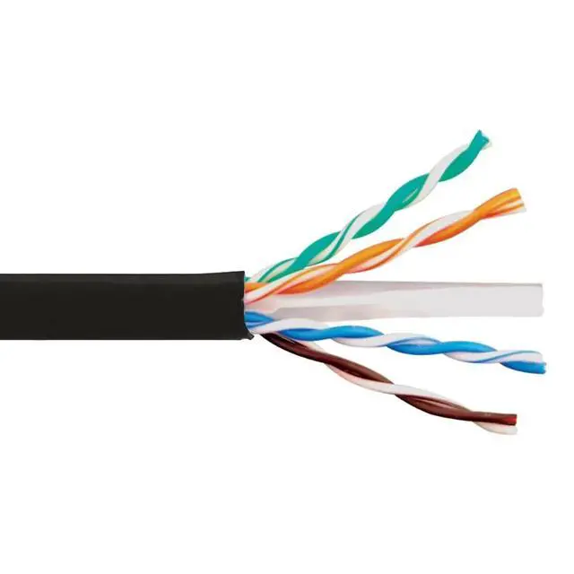 Alt view image 3 of 3 - ICC Cat6e Riser 1000ft - UTP 23AWG 100% Solid Pure Copper Unshielded CMR Bulk Ethernet Cable PoE++ 600MHz Reelex Pull Box UL Certified RoHS and TAA Compliant Black