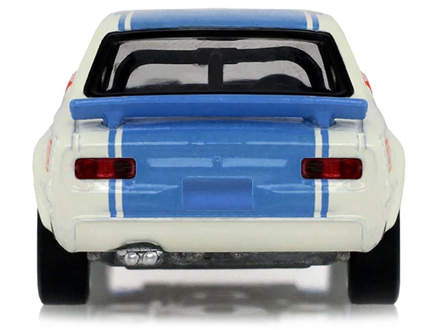 Alt view image 11 of 11 - 1972 Nissan Skyline 2000 GT-R (KPGC10) RHD #15 Kunimitsu Takahashi White with Blue Stripe 1/64 Diecast Model Car by Greenlight