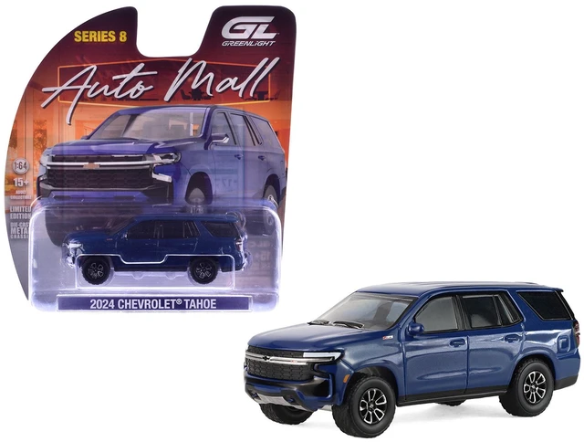 Main image of GREENLIGHT 2024 Chevrolet Tahoe Midnight Blue Metallic Auto Mall Series 8 164 Diecast Model Car by Greenlight