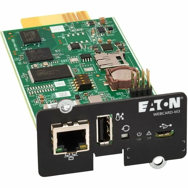Alt view image 2 of 2 - Tripp Lite series WEBCARD-M3 Network Management Card for Select UPS Systems and PDUs - Rack Mountable - Mini Slot - 1 x Network (RJ-45) Port(s) - Serial - USB