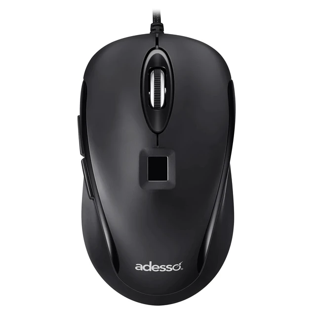 Alt view image 9 of 9 - Adesso iMouse F1 Wired USB Mouse with Fingerprint Reader 1200 DPI AES 256 Encryption Biometric Security Windows Hello Compatible TAA Compliant Made in Taiwan