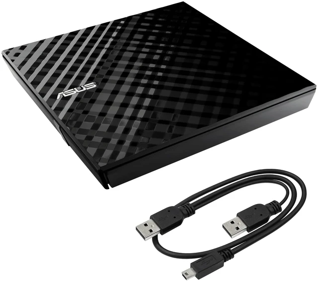 Main image of ASUS SDRW08D2SU External DVDWriter Retail Pack for PC Mac and Laptop SKU DRW08D2SU