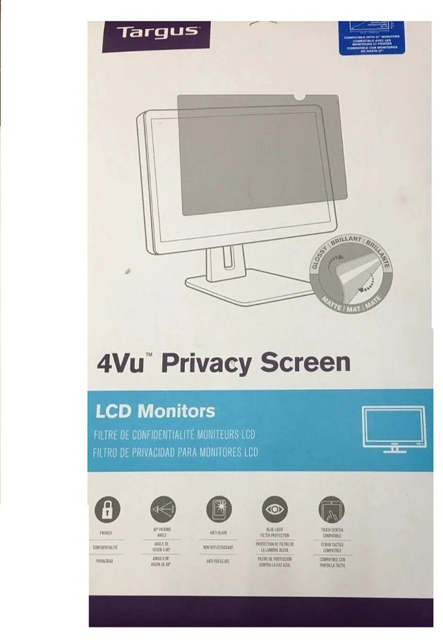 Alt view image 5 of 5 - Targus 4Vu Privacy Screen for 27" Infinity Monitors Clear ASF270W9EMGL