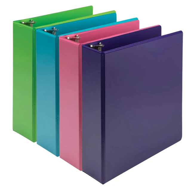 Alt view image 14 of 14 - Samsill Earth's Choice Plant-Based 3" 3 Ring View Binders Assorted Tropical Colors 4/Pack (MP48689)