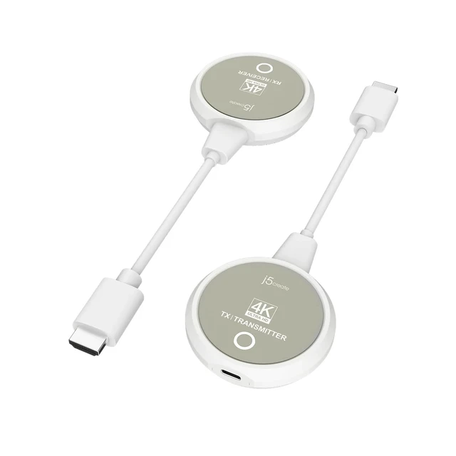 Alt view image 5 of 5 - j5create ScreenCast 4K Wireless HDMI Transmitter and Receiver Wireless HDMI Extender Support 4K30Hz / 1080p60Hz 2.4/5GHz for Laptop/PC/Player to HDTV/Projector (JVAW75)