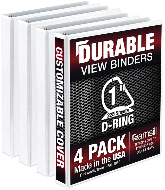 Alt view image 9 of 9 - Durable 1" View D Ring White