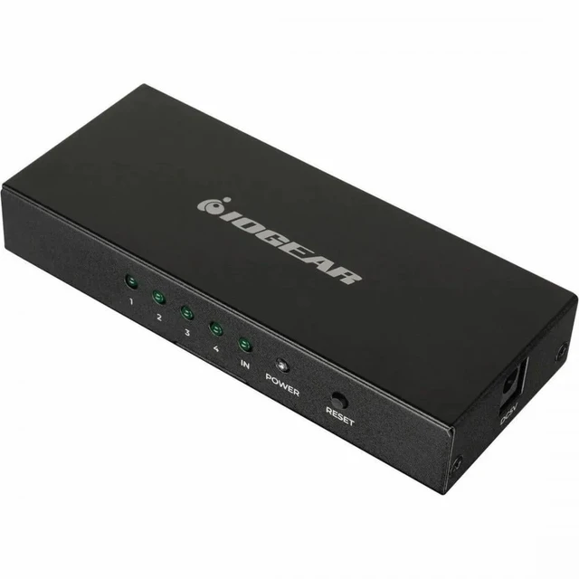 Alt view image 11 of 11 - IOGEAR 8K 4-Port HDMI Splitter - 60 Hz to 60 Hz - 7680 x 4320 - 1 x HDMI In - 4 x HDMI Out - Metal