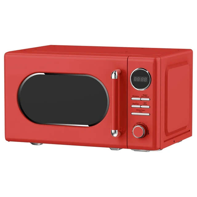 Alt view image 7 of 7 - 0.7 cu. ft. Retro Countertop Microwave in Red