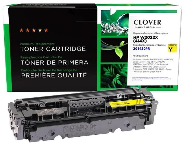 Main image of Clover Technologies Group CLOVER IMAGING REMANUFACTURED HP W2022X 414X HIGH YIELD YELLOW TONER CARTRIDGE F
