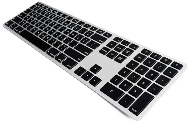 Alt view image 8 of 8 - Matias Backlit Wireless Keyboard Black FK418BTLSB