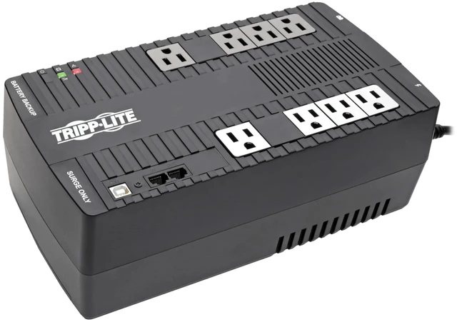 Alt view image 12 of 12 - Tripp Lite AVR 700VA Battery, 8-Outlets, Black (AVR700U)