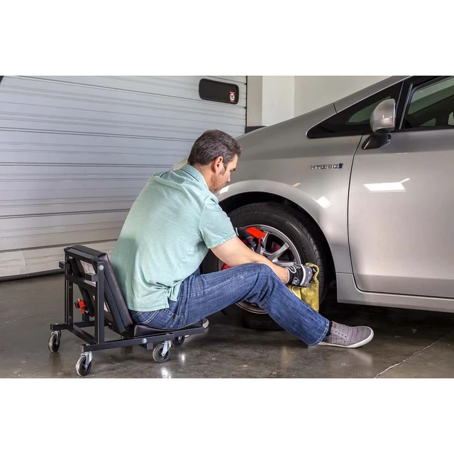 Alt view image 5 of 5 - Powerbuilt Low Creeper Seat Roller Stool 2in1 Design