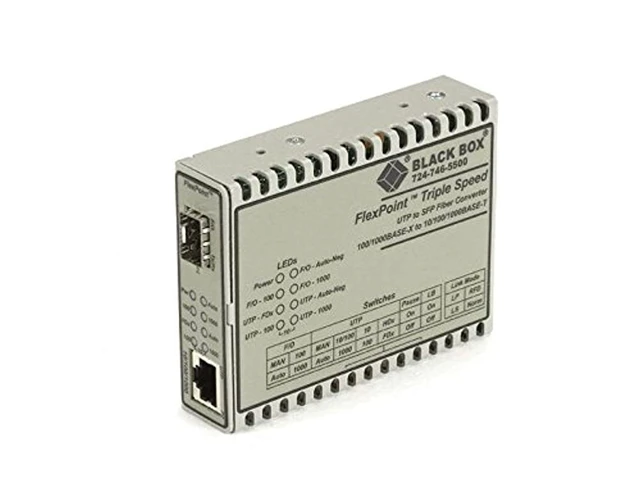 Alt view image 4 of 4 - Black Box FlexPoint LMC1017A-MMSC Transceiver/Media Converter
