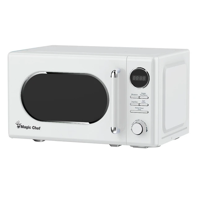 Alt view image 7 of 7 - 0.7 cu. ft. Retro Countertop Microwave in White