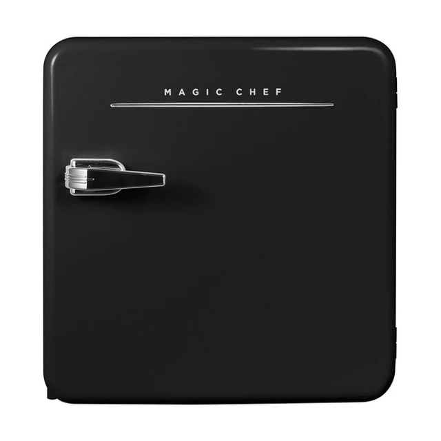 Alt view image 5 of 5 - 17.5 in. 1.6 cu. ft. Retro Mini Refrigerator in Black, Without Freezer