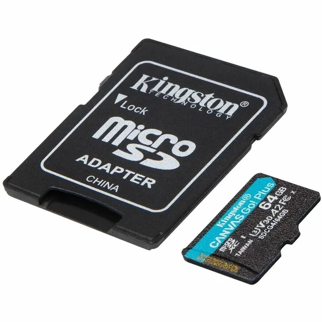 Alt view image 11 of 11 - Kingston 64GB microSDXC Canvas Go Plus Gen4 200MB/s A2 U3 V30 Card + Adapter