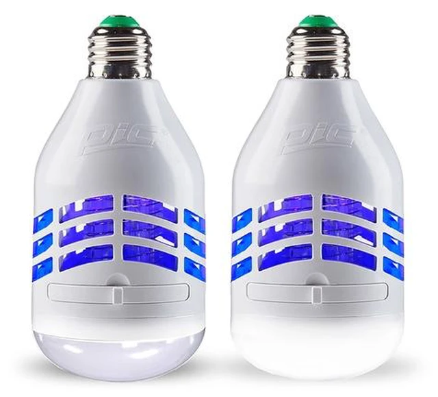 Alt view image 9 of 9 - PIC LED Bug Zapper Light Bulb, Compact Mosquito Zapper, Electric Insect Killer, White, Fit Standard Bulb Socket, Kills Bug on Contact, Bug Catcher for Home, 2 Pack