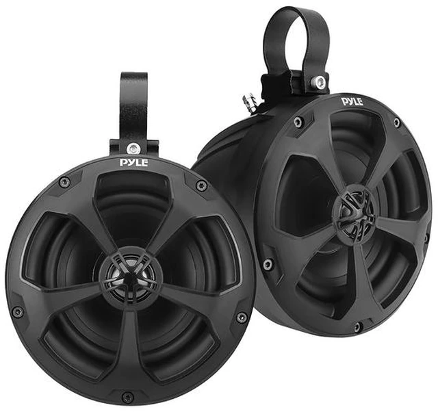 Alt view image 2 of 2 - Pyle 2-Way Dual Waterproof Off-Road Speakers - 5.25 Inch 1000W Marine Grade Wake Tower Speakers System Full Range Outdoor Audio Stereo Speaker for ATV UTV Quad Jeep Boat - Pyle PLUTV51BK Black