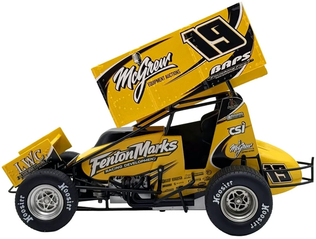Alt view image 10 of 11 - Winged Sprint Car #19 Brent Marks "Fenton Marks Racing" (2026) 1/18 Diecast Model Car by ACME