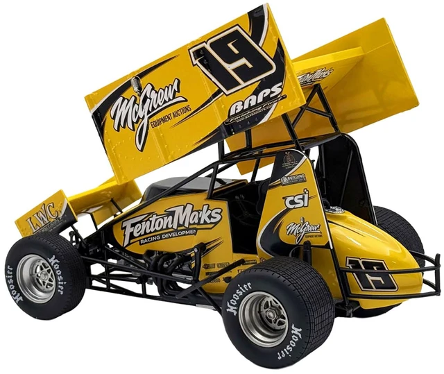Alt view image 11 of 11 - Winged Sprint Car #19 Brent Marks "Fenton Marks Racing" (2026) 1/18 Diecast Model Car by ACME
