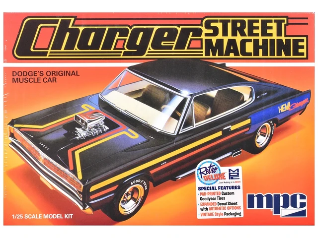 Alt view image 10 of 10 - Skill 2 Model Kit 1967 Dodge Charger Street Machine 1/25 Plastic Model by MPC