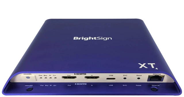 Alt view image 2 of 2 - BrightSign XT4 XT1144 Expanded I / O Player - Blue - 4K HD Digital - H.265