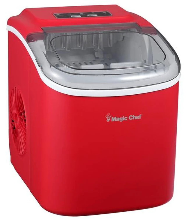 Alt view image 7 of 7 - 27 lb. Portable Countertop Ice Maker in Red