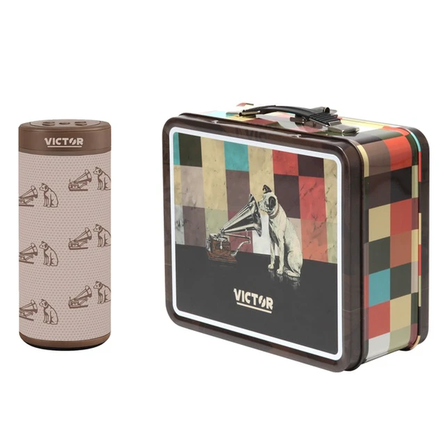 Alt view image 7 of 7 - Victor Bluetooth Speaker with Retro Lunchbox Combo