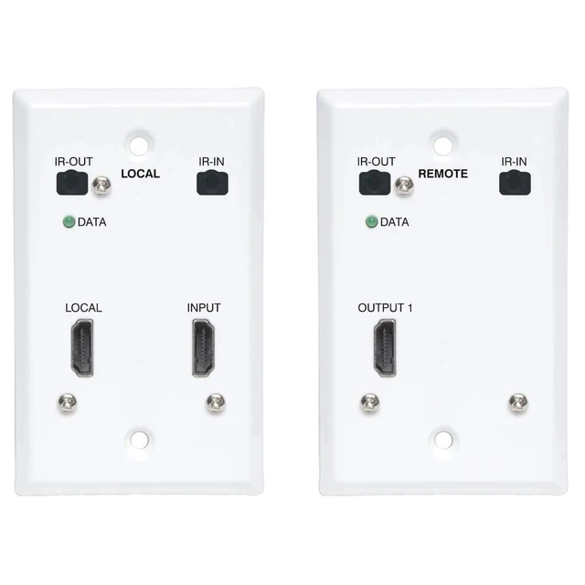 Alt view image 13 of 13 - Tripp Lite HDMI Over Cat6 Extender Kit Wallplate Transmitter Receiver B127A1A1