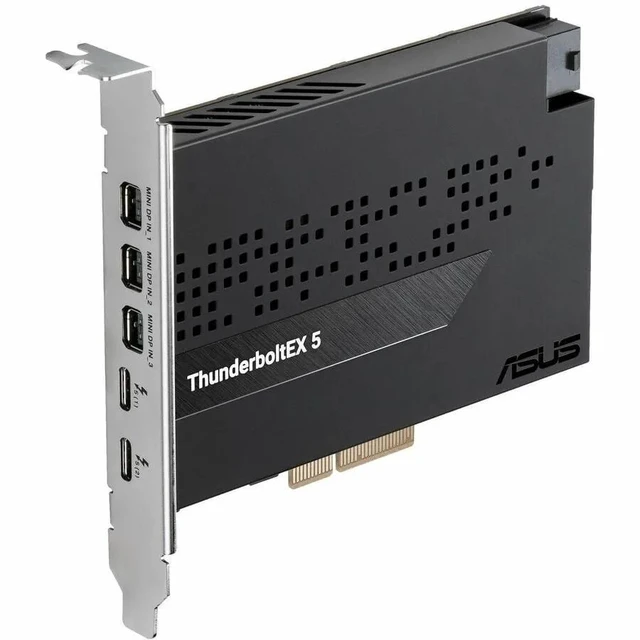 Alt view image 8 of 8 - Asus ThunderboltEX 5 PCI Express 4.0 x4 15 GB/s Desktop Keyboard Mouse Monitor Plug-in Card 3 USB Port 1 Thunderbolt Port 1 USB 2.0 Port PC THUNDERBOLTEX5