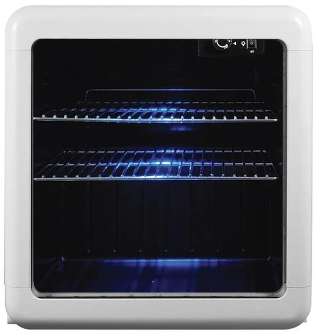 Alt view image 5 of 5 - 1.7 cu. ft. Retro Mini Beverage Cooler in White