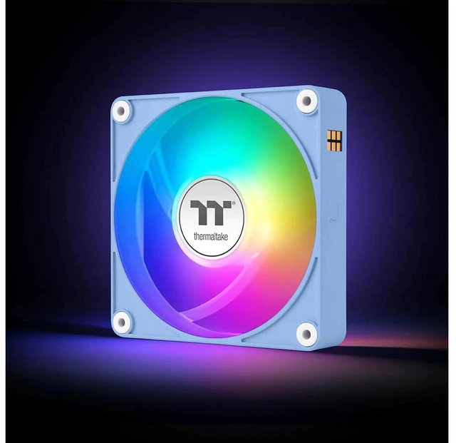 Alt view image 7 of 7 - Thermaltake CT120 EX Reverse ARGB Sync PC Cooling Fan Hydrangea Blue, 3 Pack