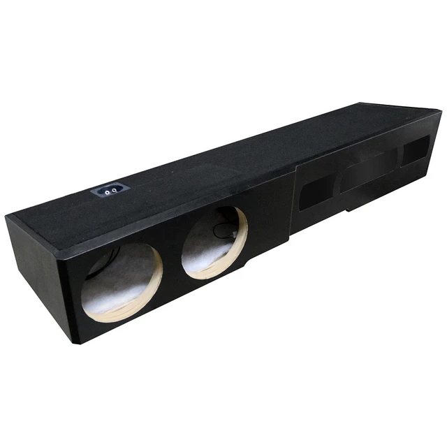 Alt view image 3 of 5 - QPower QLUXE Dual 8 Vented Subwoofer Box for GMC Crew Cab