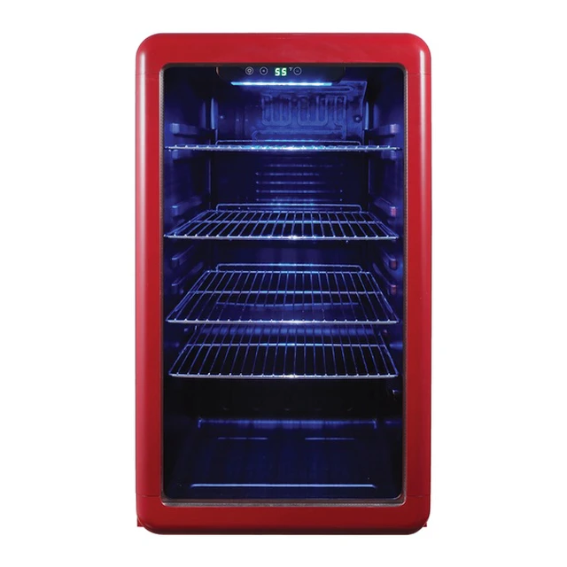 Alt view image 5 of 5 - 3.4 cu. ft. Retro Beverage Cooler in Red
