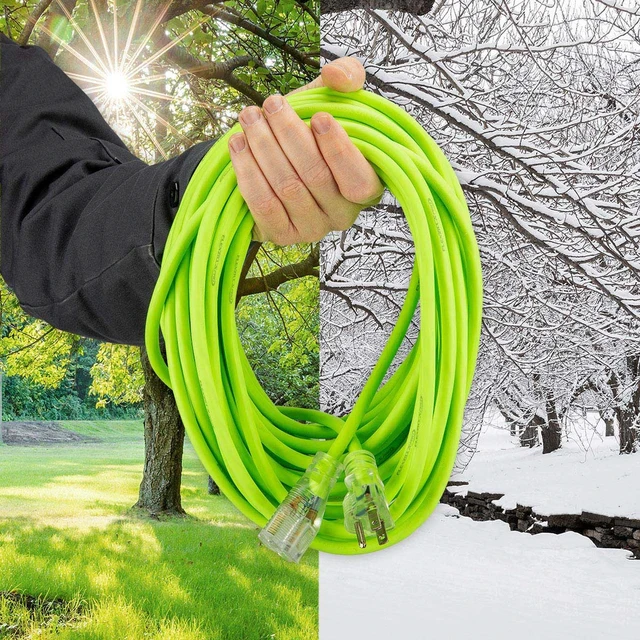 Alt view image 10 of 10 - Flexzilla Pro Extension Cord 123 AWG SJTW 25ft Outdoor Lighted Plug