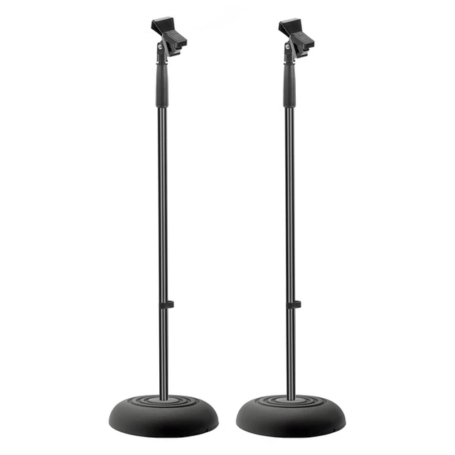 Alt view image 8 of 8 - Pyle Microphone Stand - Universal Mic Mount with Heavy Compact Base, Height Adjustable (Pair) (PMKS5X2)